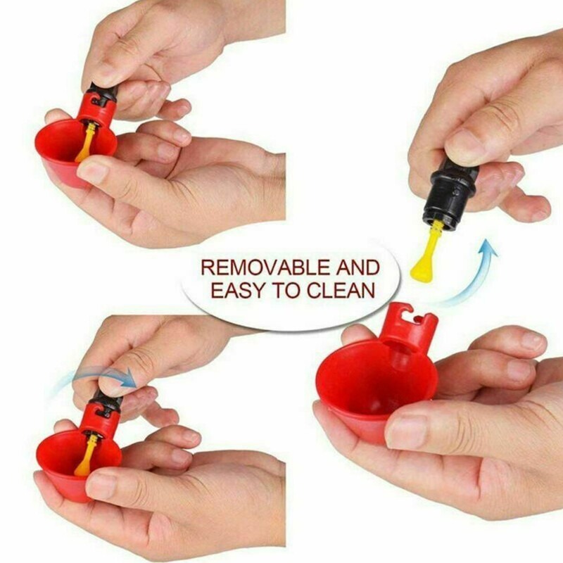 2/4/6 gab. Automātiskās vistu dzirdināšanas trauki Putnu paipalu ūdens barotavas dzērājs vistas ūdens krūzes piemājas fermas mājputniem