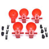 5 komada pojilica za piliće, čaše za pojilo za piliće, crvene prepelice, zdjela za pojilo za piliće, automatska hranilica za peradnjak, čaše za pojenje vode