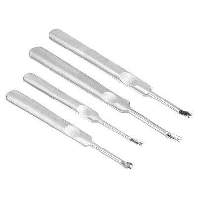 DIY ādas amatniecības instrumenti, Leather Groover 4 gab. Ādas griešanas rīks Ādas griešanas darba rīki Izturīgi, viegli lietojami