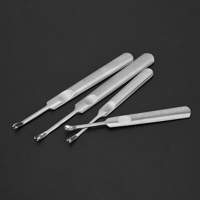 DIY ādas amatniecības instrumenti, Leather Groover 4 gab. Ādas griešanas rīks Ādas griešanas darba rīki Izturīgi, viegli lietojami