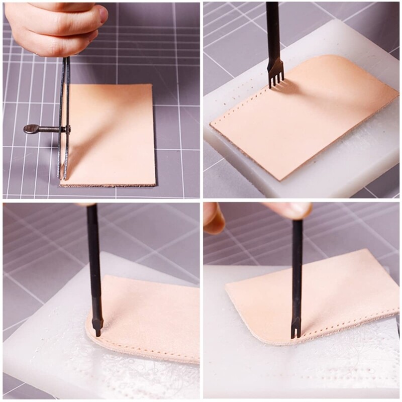 Leathercraft lyukasztó 4 6 szénacél szerszámok barkácstáskákhoz és pénztárcákhoz Dropship