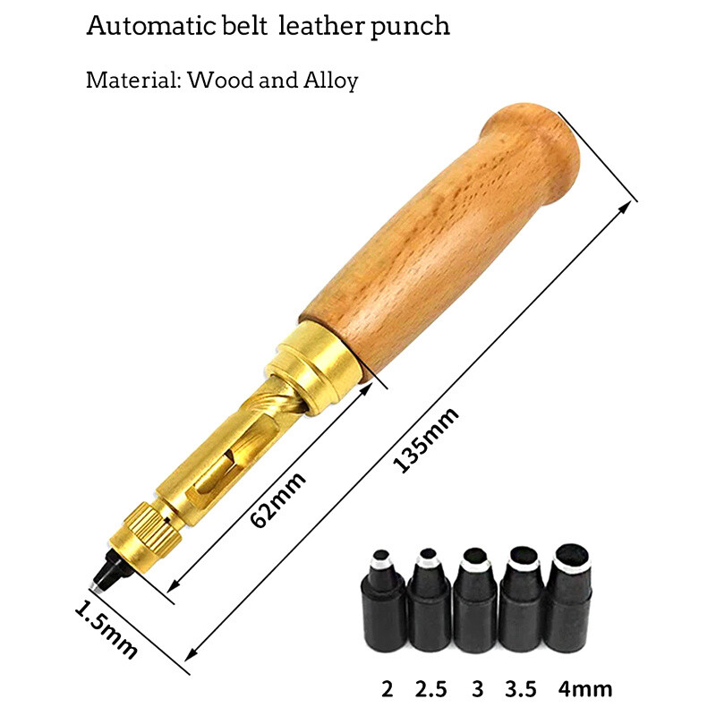 Perforare șurub Burghiu detașabil automat cu vârf de 6 dimensiuni 1,5-4 mm Curele automate Poanson cu șurub Accesorii pentru scule din piele