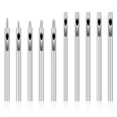 Bőr lyukasztó szerszámkészlet 0,5-5 mm-es óraszíj lyukasztó kerek lyukasztó övekhez, vászon 10 részes