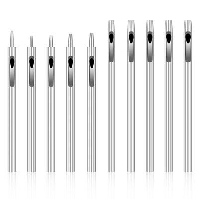 Bőr lyukasztó szerszámkészlet 0,5-5 mm-es óraszíj lyukasztó kerek lyukasztó övekhez, vászon 10 részes