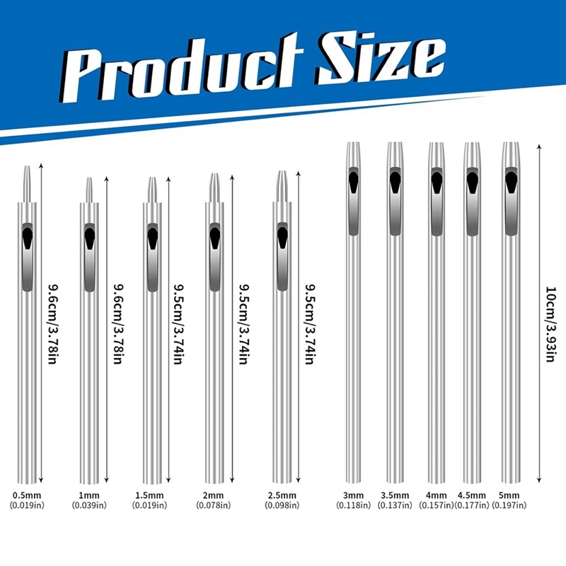 Bőr lyukasztó szerszámkészlet 0,5-5 mm-es óraszíj lyukasztó kerek lyukasztó övekhez, vászon 10 részes