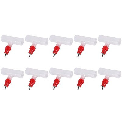 Chicken Nipples Tee Fittings - Teljesen automatikus baromfiitató készlet Chicken Water Drinker 10 csomag