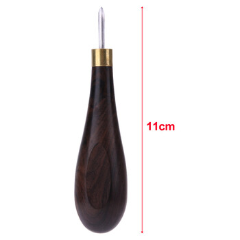 DIY Leather Craft Sandalwood Rhombus Leather Reaming Awl Tool Δερμάτινο εργαλείο