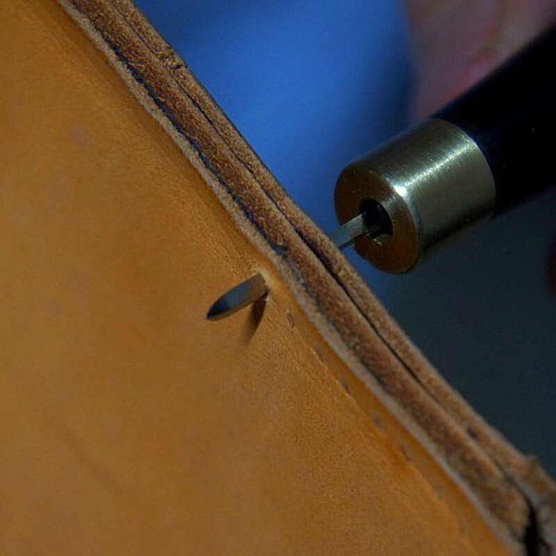 DIY kožna radinost Sandalovo drvo Rhombus Kožna šilo za razvrtanje Alat za kožu