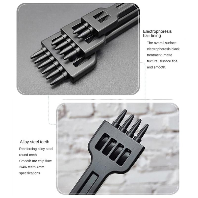 4/5/6 mm-es bőr fekete kerek lyuksoros lyukasztó szerszám Bőr lyukasztó szerszám varrás faragás munkanyereg készlet пробойники для кожи