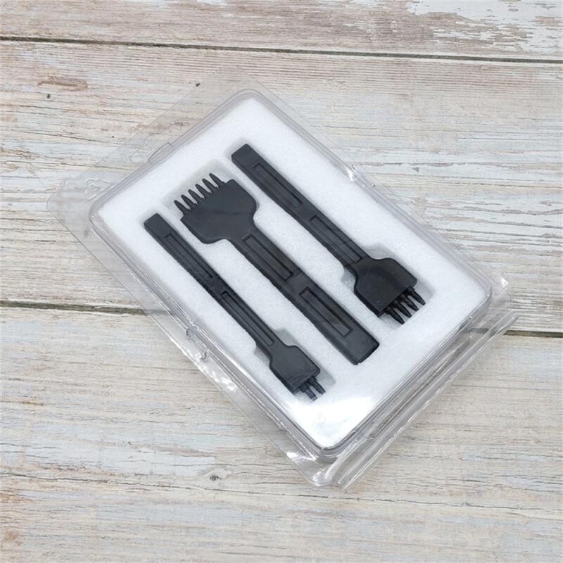 4/5/6 mm-es bőr fekete kerek lyuksoros lyukasztó szerszám Bőr lyukasztó szerszám varrás faragás munkanyereg készlet пробойники для кожи