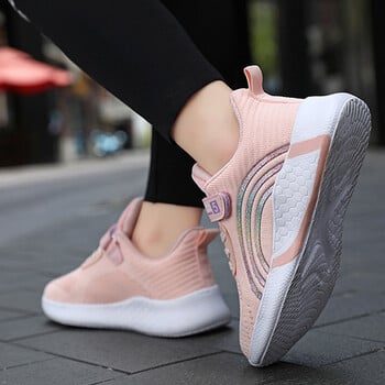 Fashion Breathable Sports Shoes Παιδικά Fly-knit Ανοιξιάτικα Παπούτσια Κοριτσίστικα Ανοιξιάτικα Παπούτσια με χαμηλό πλέγμα Παιδικά παπούτσια για τρέξιμο σε μέγεθος 28-38