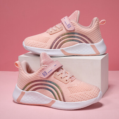 Modna prozračna sportska obuća Dječja pletena obuća Proljetne cipele za djevojčice Niske mrežaste tkanine Dječje tenisice za ležerno trčanje 28-38 vel.