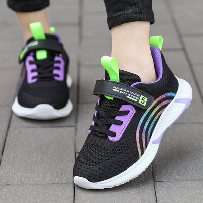 Modna prozračna sportska obuća Dječja pletena obuća Proljetne cipele za djevojčice Niske mrežaste tkanine Dječje tenisice za ležerno trčanje 28-38 vel.