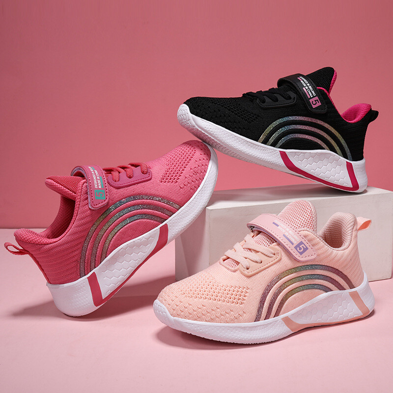 Modna prozračna sportska obuća Dječja pletena obuća Proljetne cipele za djevojčice Niske mrežaste tkanine Dječje tenisice za ležerno trčanje 28-38 vel.