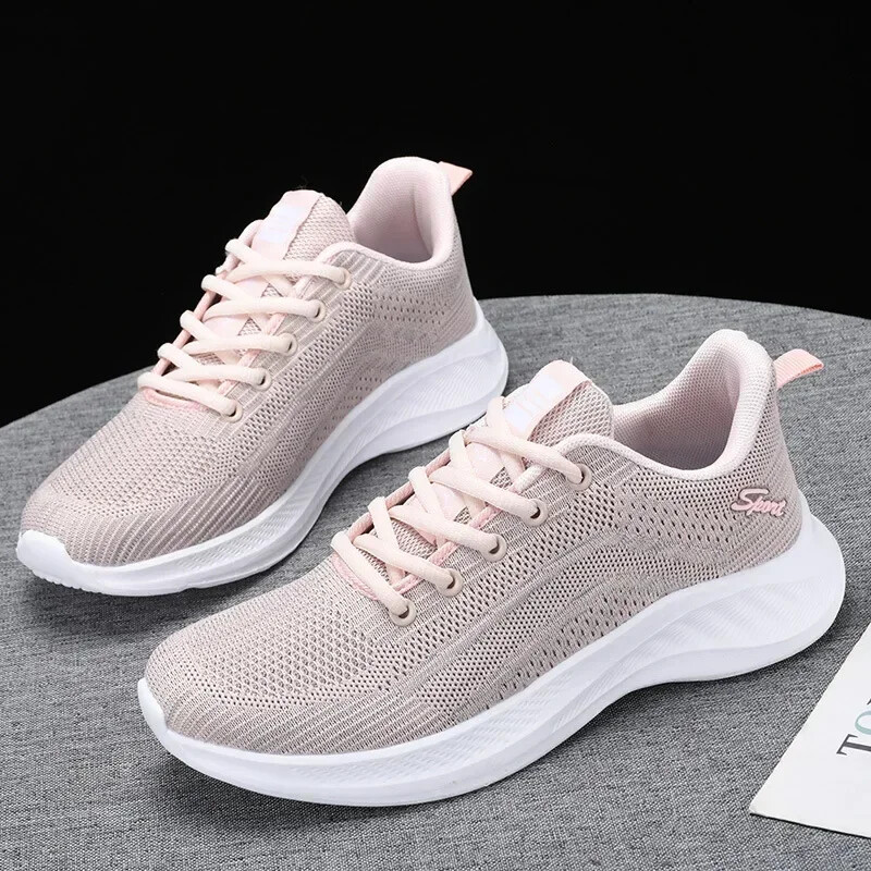 Pavasara un rudens jauni elpojoši ikdienas sporta sieviešu apavi Viegli, mīksta zole, nodilumizturīgi sieviešu apavi skriešanai