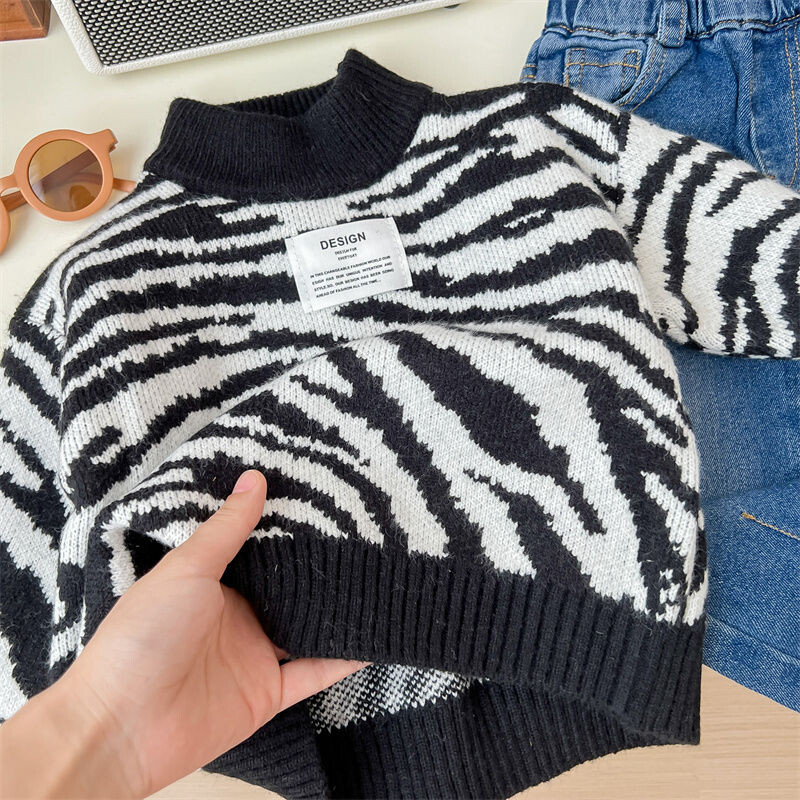 2023 új tavasz ősz tél Lányok Gyerekek Fiúk alkalmi Csíkos pulóver Póló kényelmes aranyos baba Ruhák Gyermekruházat