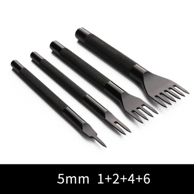 3/4/5/6mm perforatoare din piele Instrument de spațiere DIY lucrat manual Artizanat din piele Cusătură Cusătură Cusut Cusut din oțel de calitate înaltă