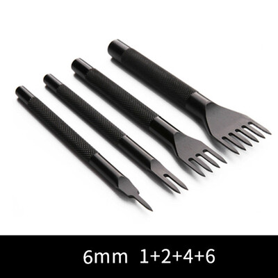 3/4/5/6mm perforatoare din piele Instrument de spațiere DIY lucrat manual Artizanat din piele Cusătură Cusătură Cusut Cusut din oțel de calitate înaltă