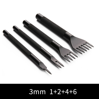 3/4/5/6mm perforatoare din piele Instrument de spațiere DIY lucrat manual Artizanat din piele Cusătură Cusătură Cusut Cusut din oțel de calitate înaltă