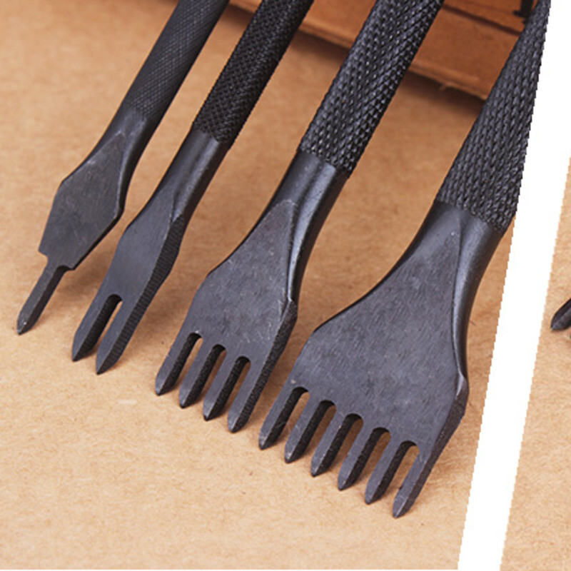 3/4/5/6mm perforatoare din piele Instrument de spațiere DIY lucrat manual Artizanat din piele Cusătură Cusătură Cusut Cusut din oțel de calitate înaltă