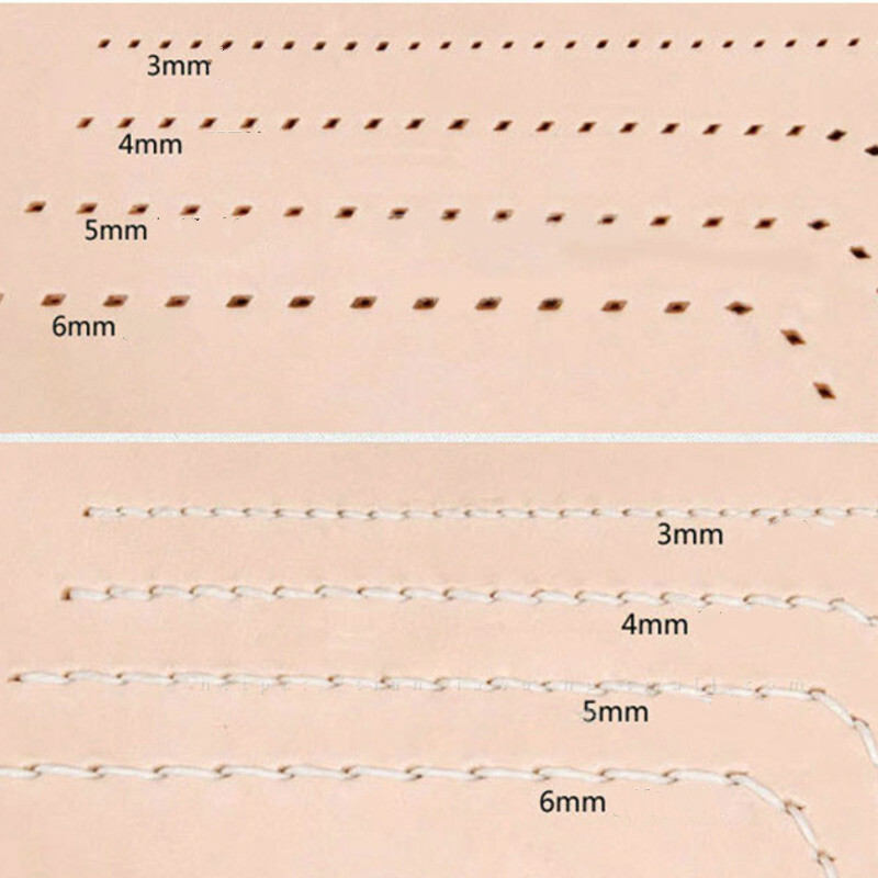 3/4/5/6mm perforatoare din piele Instrument de spațiere DIY lucrat manual Artizanat din piele Cusătură Cusătură Cusut Cusut din oțel de calitate înaltă