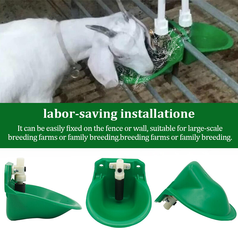 Bol pentru adăpator de animale, oi, capre, cu supapă, fântână de apă de calitate, echipament de hrănire pentru câini de oaie, animale de fermă, animale