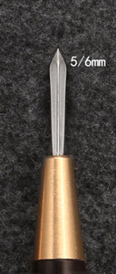 Νέας γενιάς Δερμάτινο ράψιμο Σουβίλι σε σχήμα διαμαντιού Εργαλείο χειροτεχνίας από έβενο και ατσάλι, σκουπάκι ραψίματος DIY κωνικό