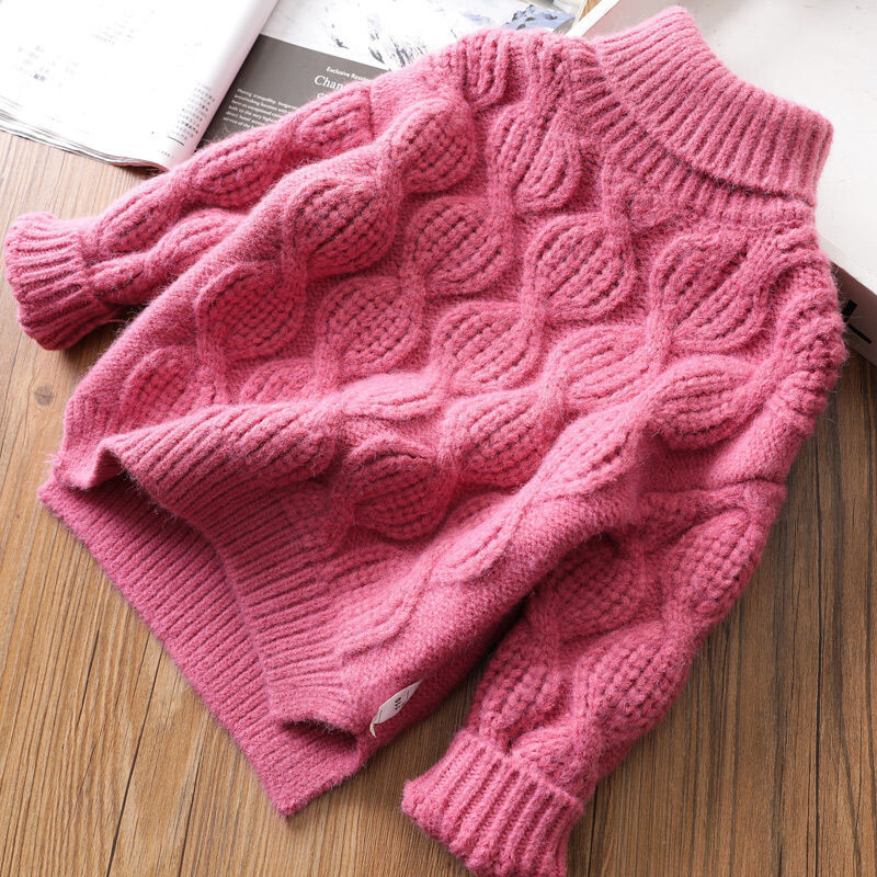 MILANCEL Copii Pulovere Grătul cu gât Fete Tricoturi Copii Pulovere Căldură Copii Topuri de bază