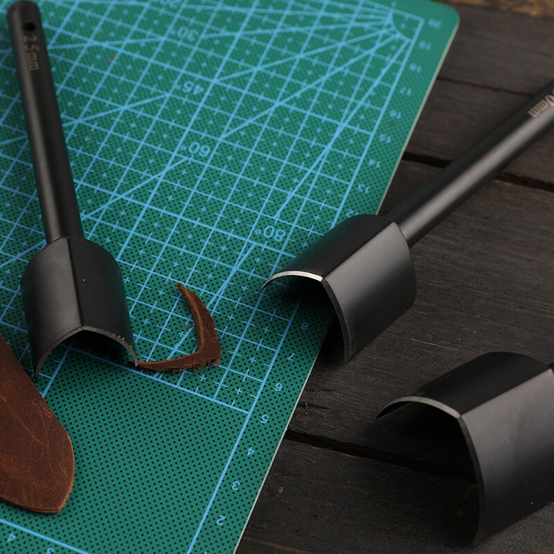 KRABALL 25/30/40 mm V-alakú bőr vágószerszám Lyukasztó vágó barkács bőr kézműves szerszámok V alakú vágó lyukasztás övtárcához