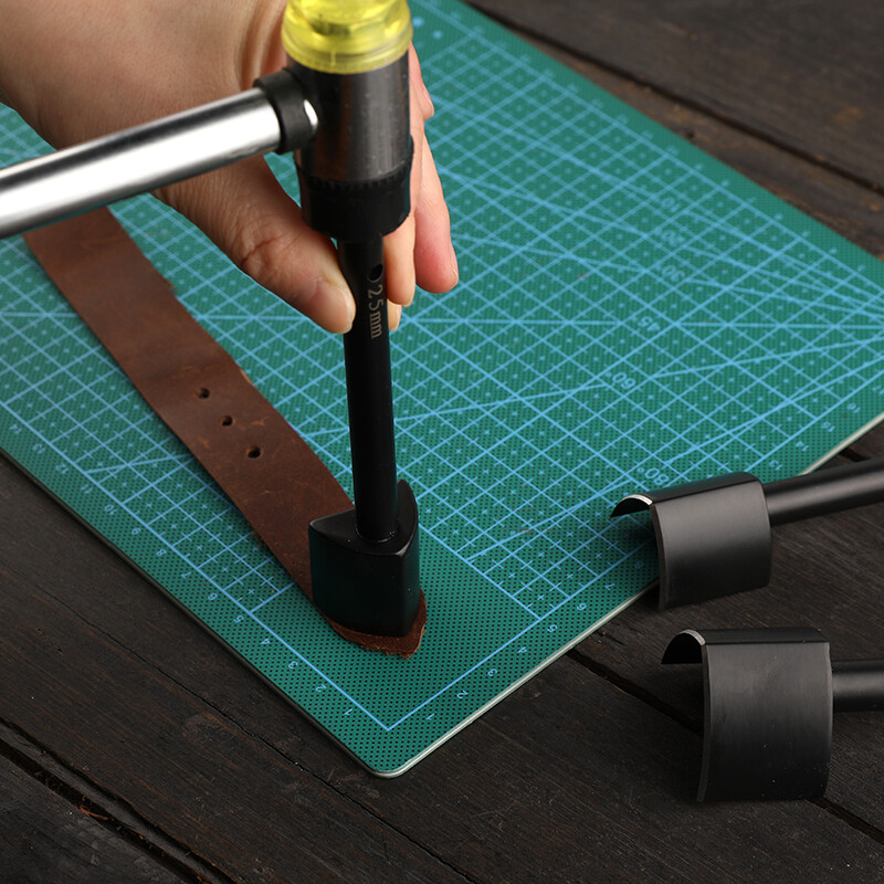 KRABALL 25/30/40 mm V-alakú bőr vágószerszám Lyukasztó vágó barkács bőr kézműves szerszámok V alakú vágó lyukasztás övtárcához