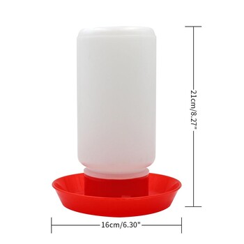 1L Chick Drinking Bucket Chicken Water Feeder Bowls Farm Poultry Bird Durable Waterer Poultry Drinker Μπουκάλι