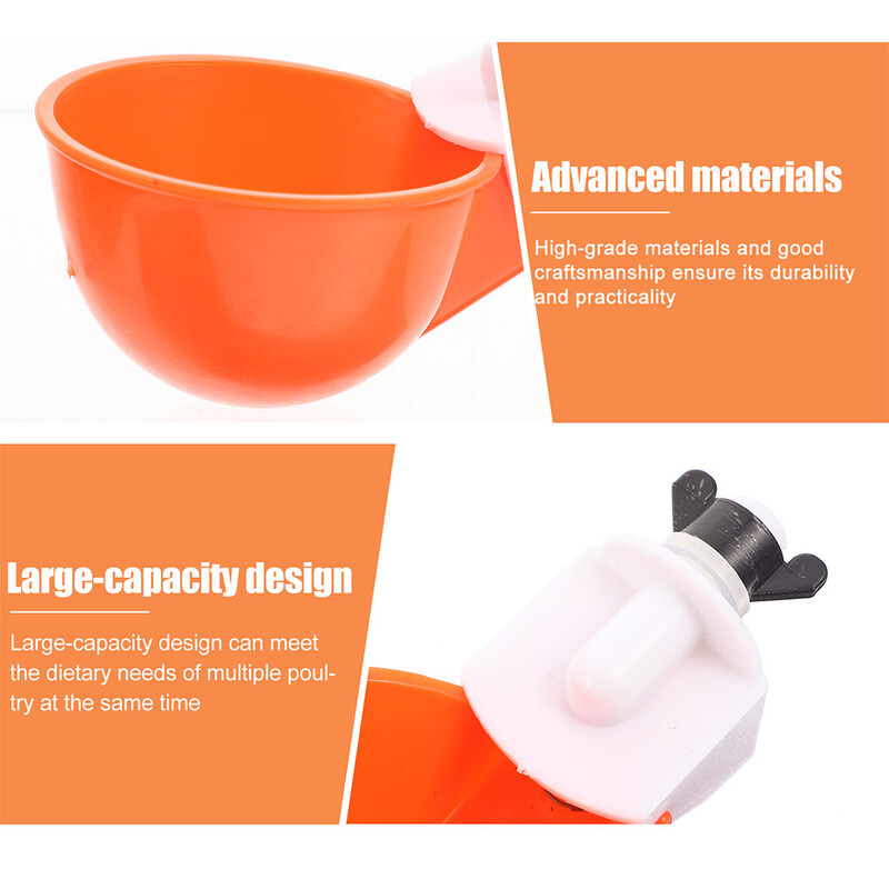 6 gab Ūdens dozators Vistas dzirdinātāji Dzērienu krūzes Bļodas Krūzes Strūklaka 980X630X630CM Laistīšanas apelsīnu barotājs balodis