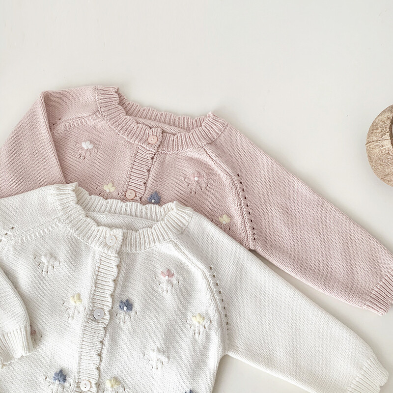 szarvas jonmi 2023 új őszi baba lányoknak kötött kardigán pulóverek koreai stílusú hímzés tipegő gyerekeknek hercegnős pulóverek