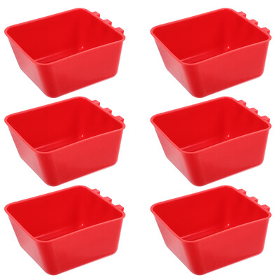 6 db Bird Coop vályús etetőpoharak csirke kellékek madarak vizes tál függő papagáj ketrec etető ivó