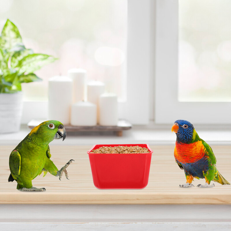 6 db Bird Coop vályús etetőpoharak csirke kellékek madarak vizes tál függő papagáj ketrec etető ivó