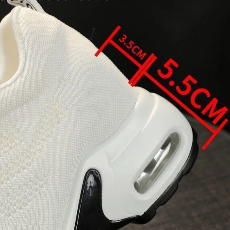 Pastaigas apavi Tīkla sieviešu elpojoši ikdienas trenažieri āra platformām Sieviešu kedas Fitness Shake Shoe neredzami augsti papēži