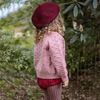 Lovely Toddler Girls Knitted Cardigan Βαμβακερή πλεκτή Βρεφικό πουλόβερ για κορίτσια Άνοιξη Φθινόπωρο Χειμώνας Παιδικά Πανωφόρια