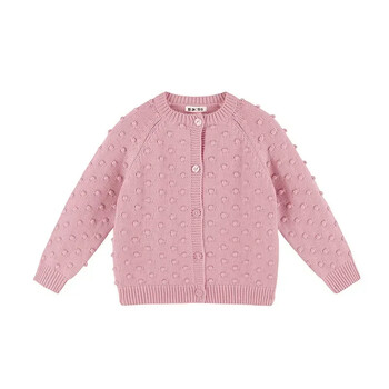 Lovely Toddler Girls Knitted Cardigan Βαμβακερή πλεκτή Βρεφικό πουλόβερ για κορίτσια Άνοιξη Φθινόπωρο Χειμώνας Παιδικά Πανωφόρια