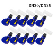 10 komplektu automātiskā vistas paipalu dzēriena bļoda putnu ūdens krūzes, taisna caurule ar dzeltenu nipeli, mājputnu dzeramā ūdens sistēmu