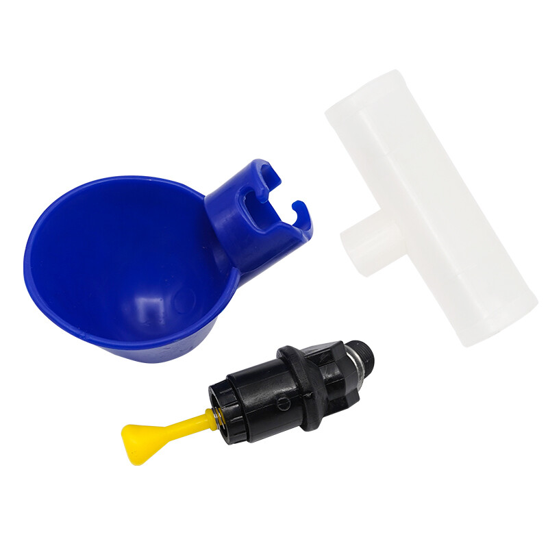 10 komplektu automātiskā vistas paipalu dzēriena bļoda putnu ūdens krūzes, taisna caurule ar dzeltenu nipeli, mājputnu dzeramā ūdens sistēmu