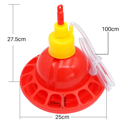 1 komplekts Plasson Bell Drinker automātiskais vistas broileru dzērājs Plastmasas dzirdinātājs ūdens caurule Farm vistas mazulis uz zemes padeves sistēma