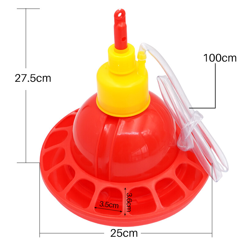 1 komplekts Plasson Bell Drinker automātiskais vistas broileru dzērājs Plastmasas dzirdinātājs ūdens caurule Farm vistas mazulis uz zemes padeves sistēma