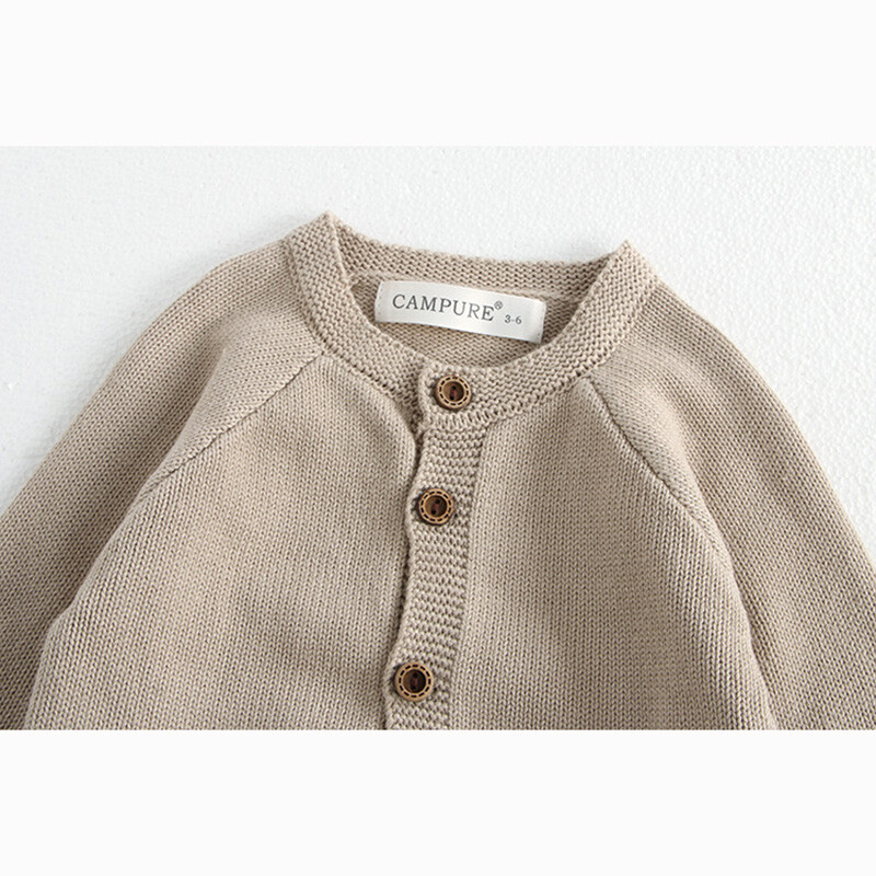 Őszi Téli Kardigán Kabát Gyerekek Fiúk Lányok Pulóverek Hímzett gombák Kardigán 0-3 éves Gyermek Kötött Pulóver Kiváló Minőség