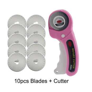 Rotary Cutter Δερμάτινη χειροτεχνία 45 χιλιοστών Δερμάτινο εργαλείο κοπής Δερμάτινο ύφασμα χειροτεχνίας κυκλικό μαχαίρι λεπίδας DIY Patchwork Πάπλωμα ραπτικής