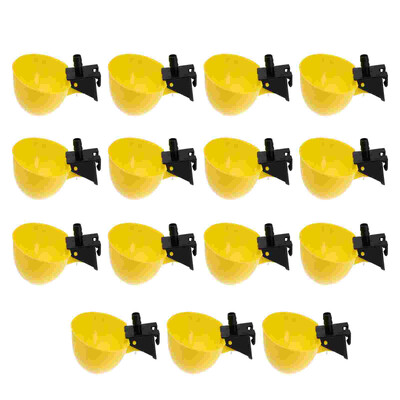 15 buc. Sticle de apă pentru iepure Fântână de băut pentru porumbei Hrănitor automat de adăpătorire 900X900X500CM Bol galbenă păsări de curte