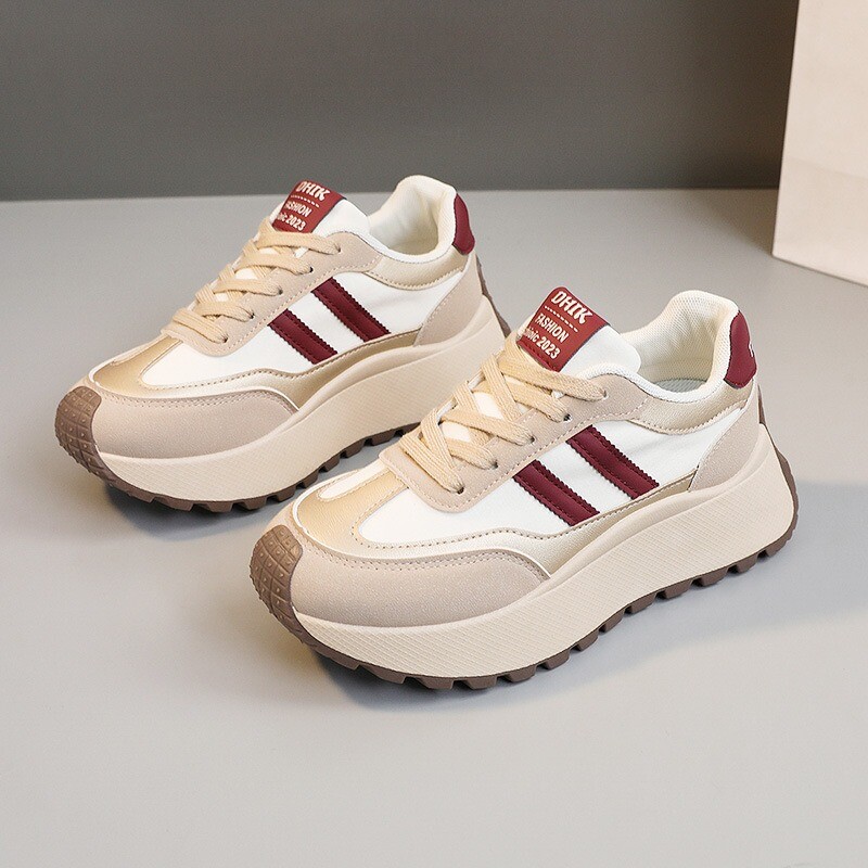 Proljetne debele donje hlače Ženske cipele Ljeto 2024. Ležerne patchwork kožne tenisice Ležerne vulkanizirane cipele Ženske Chaussure Femme