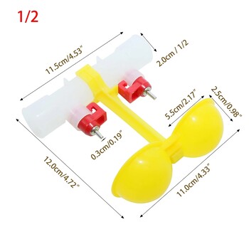 Pigeon Feeder Farming Equipment Bowl 5 Sets Poultry Drinker Chicken Waterer Dual Drinking Double Thinple Drinking Cups