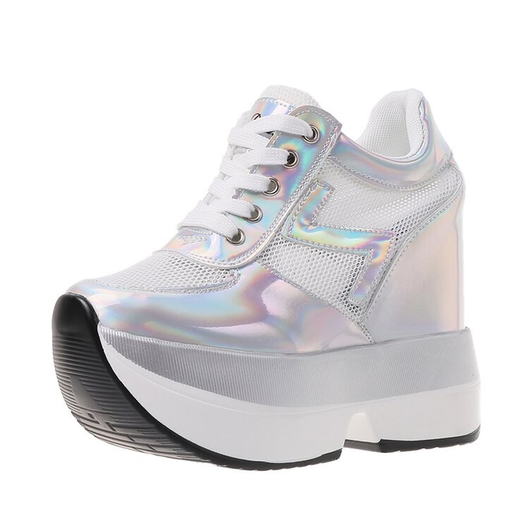 Primăvară Femei Pantofi cu platformă înaltă Pantofi ocazionali cu înălțime Pantofi de sport cu talpă groasă Pantofi respirabili Pantofi pentru femei Nou