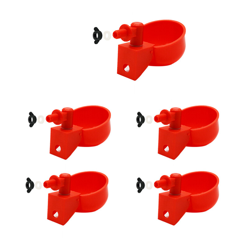 5 buc. ceașcă automată de apă de pui de plastic kit de adăpator pentru păsări de curte prepeliță porumbel pasăre cușcă iepure cușcă pentru păsări de curte