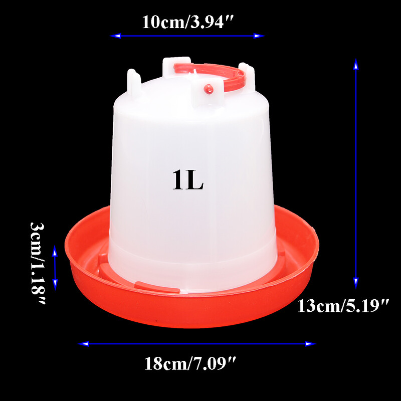 2 db műanyag baromfiitató 1 literes űrtartalmú víztartály itató ivópalack tál csirke napos csirke brojler tenyésztési eszközök
